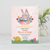 Ostereier Anstrich Party Einladen Eier dekorieren Einladung (Stehend Vorderseite)