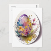 Ostereier Aquarellkarte Postkarte (Vorne/Hinten)