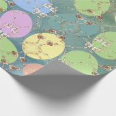 Ostereier auf blaugrüner Rose Geschenkpapier (Ecke)