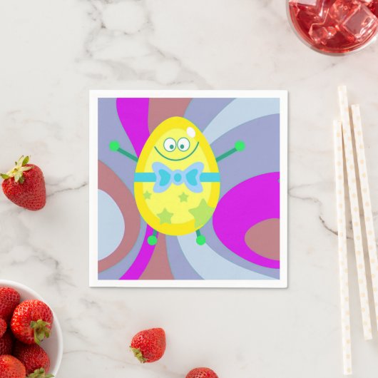 Ostereier auf einem Papier Napkin Serviette (Beispiel)