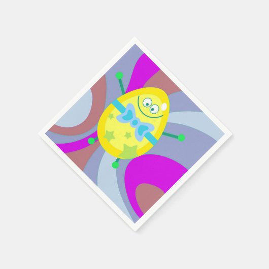 Ostereier auf einem Papier Napkin Serviette (Ecke)