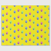 Ostereier auf Gelb abstreifen Geschenkpapier (Flach)