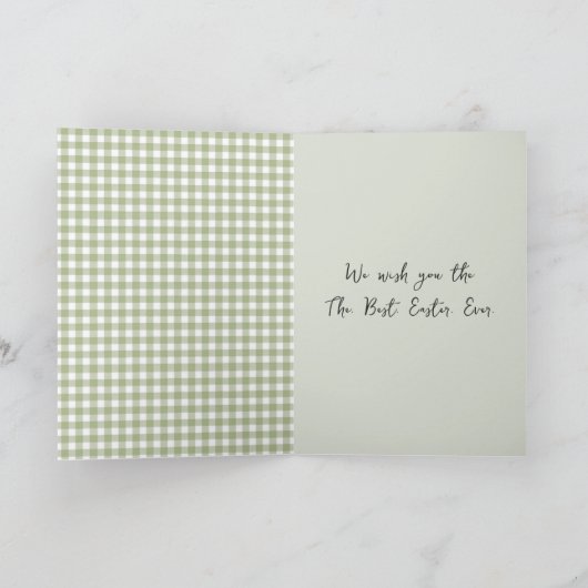 Ostereier auf Gingham Karte (Innenseite)