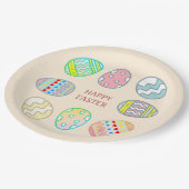 Ostereier auf leicht Champagner Beige gestrichen Pappteller (Schrägansicht)