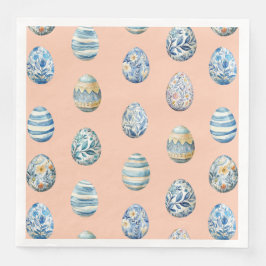 Ostereier auf Pfirsichpapier Napkin Serviette