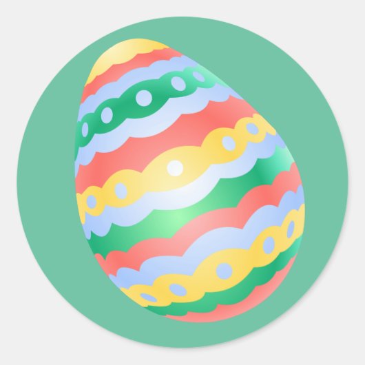 Ostereier-Aufkleber Classic Ostereier Runder Aufkleber (Vorderseite)