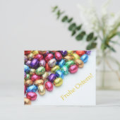 Ostereier aus Schokolade Feiertagspostkarte (Stehend Vorderseite)