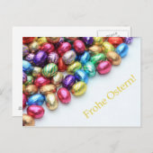 Ostereier aus Schokolade Feiertagspostkarte (Vorne/Hinten)