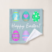 Ostereier Badhandtuch Set (Waschlappen)