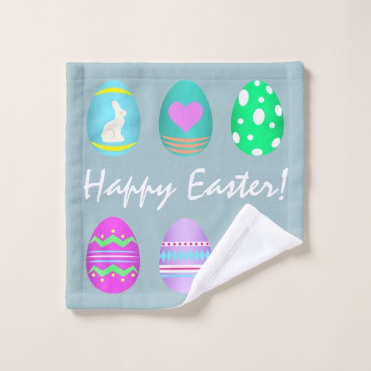 Ostereier Badhandtuch Set (Waschlappen)