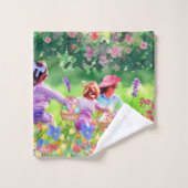 Ostereier Badhandtuch Set (Waschlappen)