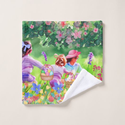 Ostereier Badhandtuch Set (Waschlappen)