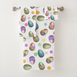 Ostereier Badhandtuch Set