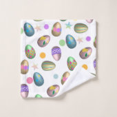 Ostereier Badhandtuch Set (Waschlappen)