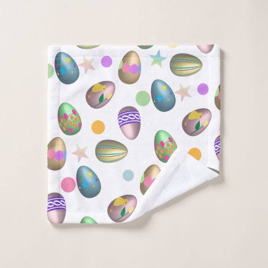 Ostereier Badhandtuch Set (Waschlappen)