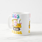 Ostereier Bagger Ostertag Bagger Jagd Ei Hase Kaffeetasse (Vorderseite Links)