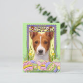 Ostereier - Basenji Feiertagspostkarte (Stehend Vorderseite)