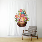 Ostereier Basket Frühlingsblumen Wandteppich (Beispiel)
