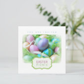 Ostereier Basket Picknick Einladung (Stehend Vorderseite)