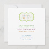 Ostereier Basket Picknick Einladung (Rückseite)