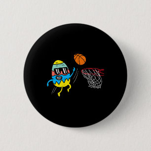 Ostereier Basketball Niedliche Sportler Männer Jun Button