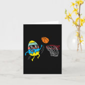 Ostereier Basketball Niedliche Sportler Männer Jun Karte (Gelbe Blume)