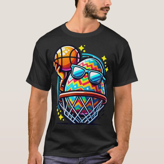 Ostereier Basketball Sportboys Männer Kinder T-Shirt (Vorderseite)