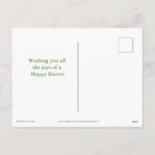 Ostereier bemalt in Nest Postkarte glücklicher Ost (Rückseite)