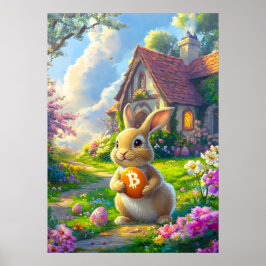 Ostereier Bitcoin Crypto Poster