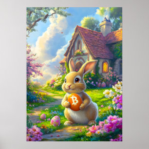Ostereier Bitcoin Crypto Poster