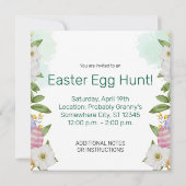 Ostereier Black Girl Bunny Girl Einladung (Rückseite)