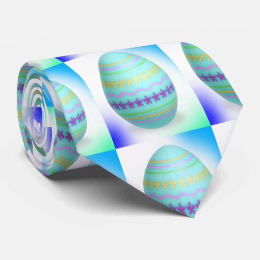 Ostereier-Blues Krawatte (Gerollt)