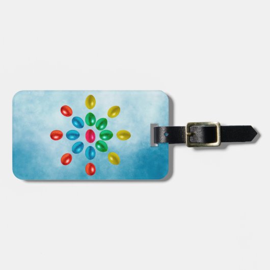 Ostereier Blume Gepäckanhänger (Vorderseite horizontal)