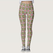 Ostereier, Blume und Herz Leggings (Vorderseite)