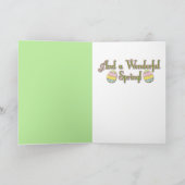 Ostereier - Boston Terrier Feiertagskarte (Innenseite)