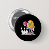 Ostereier Bowling-Team L Button (Vorne & Hinten)