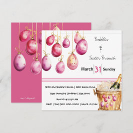 Ostereier, Bubbles und Osterbrunch Einladung