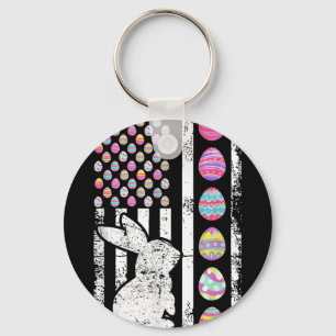 Ostereier Bunny American Flag Patriotische Männer  Schlüsselanhänger