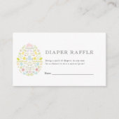 Ostereier Bunny Baby Dusche Windeln Raffle Ticket Begleitkarte (Vorderseite)