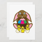 Ostereier Bunny Feiertagskarte (Vorne/Hinten)