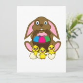 Ostereier Bunny Feiertagskarte (Stehend Vorderseite)