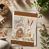 Ostereier Bunny Folk Niedliche Inspirivität Karte