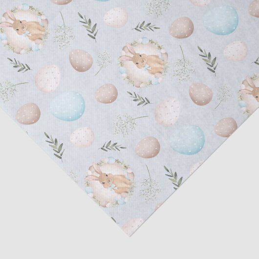 Ostereier & Bunny Pattern Blau Seidenpapier (Ausschnitt)