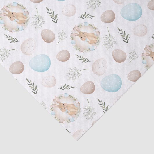 Ostereier & Bunny Pattern Pastellweiß Seidenpapier (Ausschnitt)