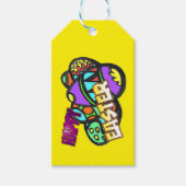 Ostereier Cartoon Kruste. Geschenkanhänger (Vorderseite)