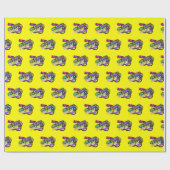 Ostereier Cartoon Muster Kust. Geschenkpapier (Flach)