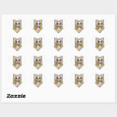 Ostereier - Cavalier - Blenheim Herz-Aufkleber (Blatt)