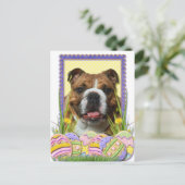 Ostereier-Cookies - Bulldog Feiertagspostkarte (Stehend Vorderseite)
