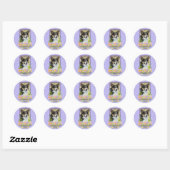 Ostereier-Cookies - Corgi Runder Aufkleber (Blatt)