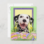 Ostereier-Cookies - Dalmatiner Feiertagspostkarte (Vorne/Hinten)